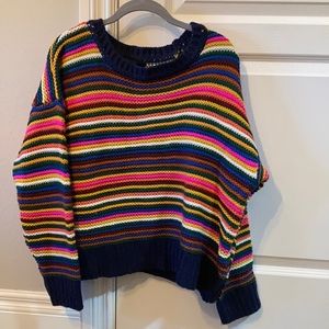Colorful shorter sweater